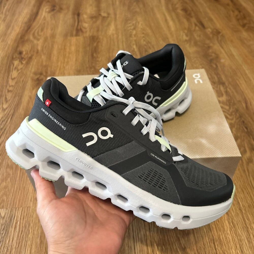 On Cloudrunner black running athletic training lace up shoes sneakers sz 9 new - Picture 2 of 7